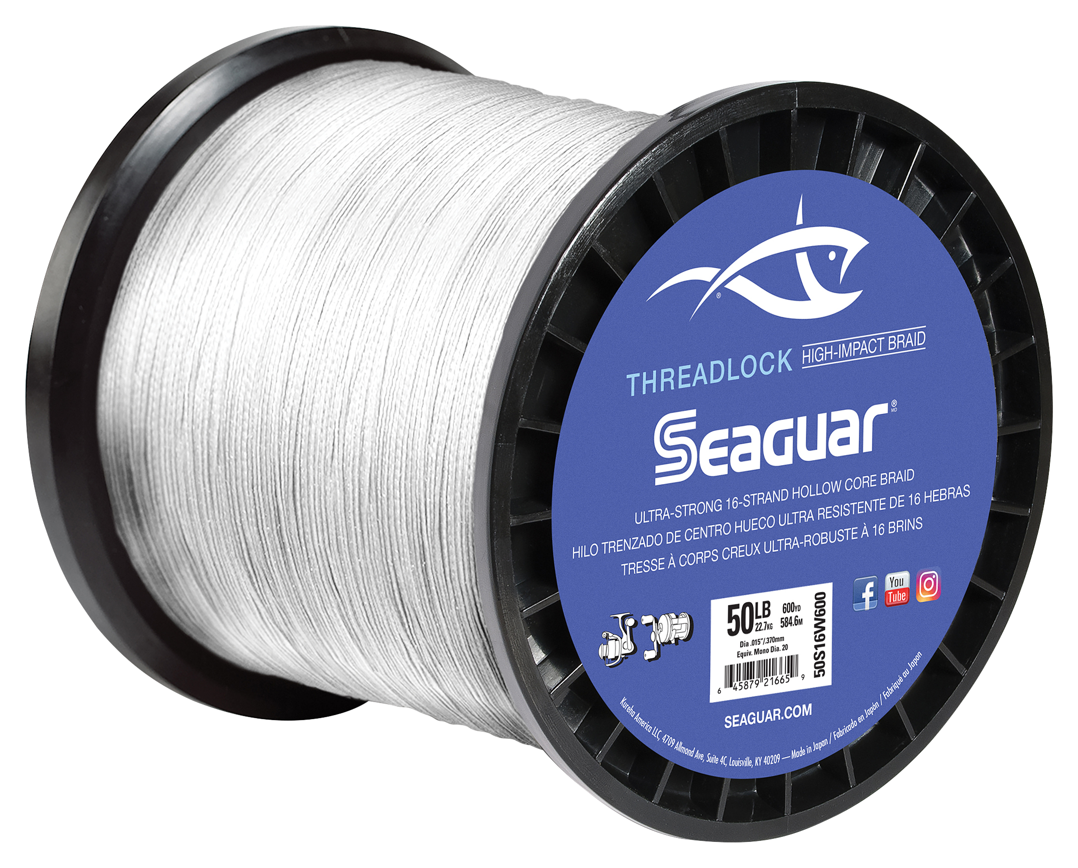 Fishing Line Braid Hollow Core Braided Fishing Line – 16 Strand ...